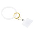 thumbnail image 1 of Uxcell Key Ring Bracelet Silicone Wrist Keychain Circle Wristlet Keyrings, White, 1 of 7