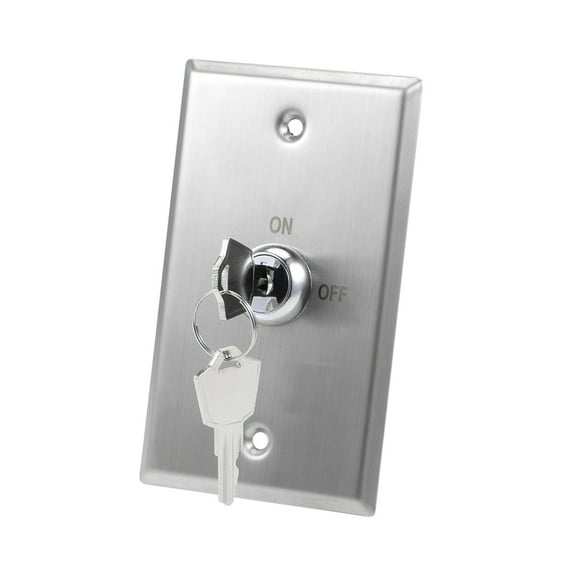 Uxcell Key Switch Lock On/Off Exit Switch Door Release DPST for Access Control Panel Mount w 2 Keys