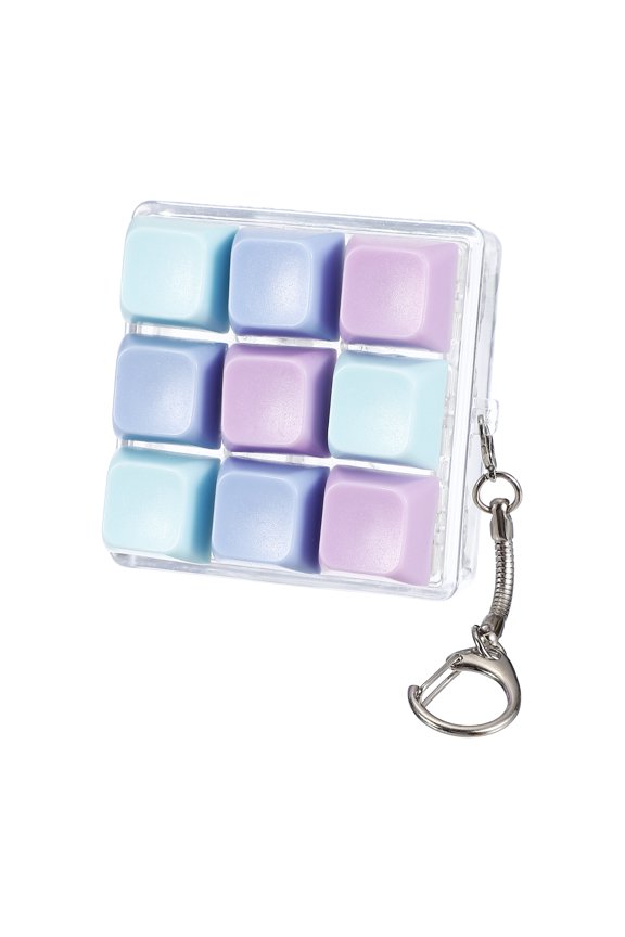 Keyboard Fidget Keychain, Keyboard Fidget Toy Button Finger Clicker Decompression Toys, Stress Relieve Gifts for Adult to Relieve Stress Pass the Time, Style H