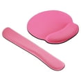 thumbnail image 1 of Uxcell Keyboard Wrist Pad Mouse Wrist Rest Ergonomic Wrist Support Comfortable Memory Foam Style 3, Pink 1 Set, 1 of 5