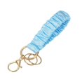 thumbnail image 1 of Uxcell Keychain Wristlet, Stretchy Lanyard Bracelet Scrunchie Keychain, Elastic Wristlet Car Key Chain with Detachable Rings and Buckles Anti-Loss Phone Chain for Women, Light Blue, 1 of 7