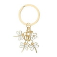 thumbnail image 1 of Uxcell Flower Keychain, Enameled Keychain Flower Dragonfly Keyring, White, 1 of 7