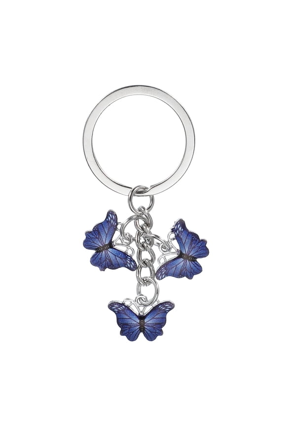 Keychains for Women, Enameled Charm Keychain Car Key Ring Pendant Key Chains, Handbag Decor Purple