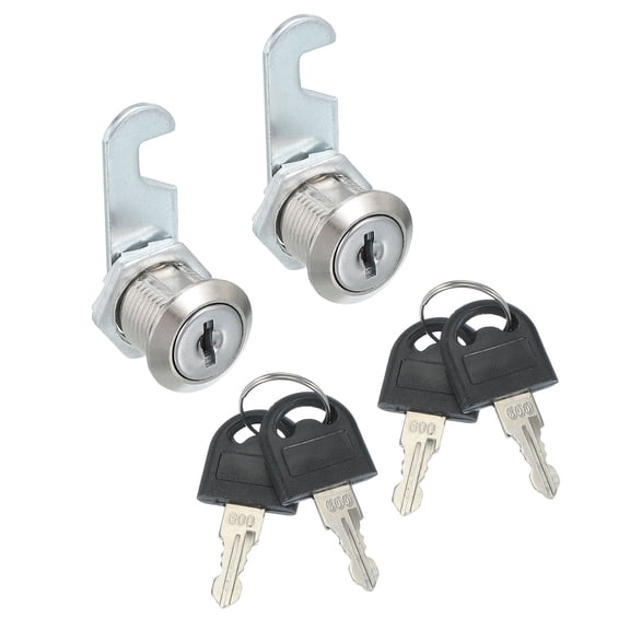 Uxcell Keyed Different Cabinet Cam Lock with Key Tubular Lock for Security 5/8 Inch