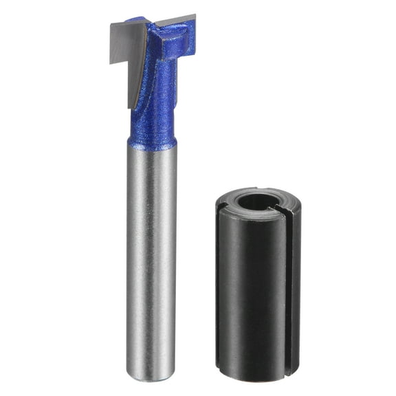 Uxcell Keyhole T-Slot Router Bit Cutter with Router Collet Adapter 7/16"
