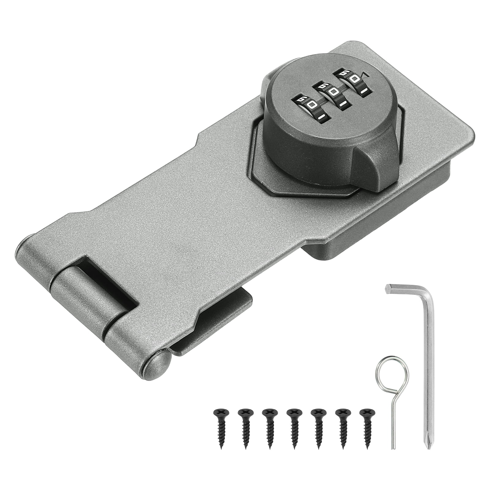 Uxcell Keyless Cabinet Lock with Combination Code (4.5 Inch) - 3-Digit ...