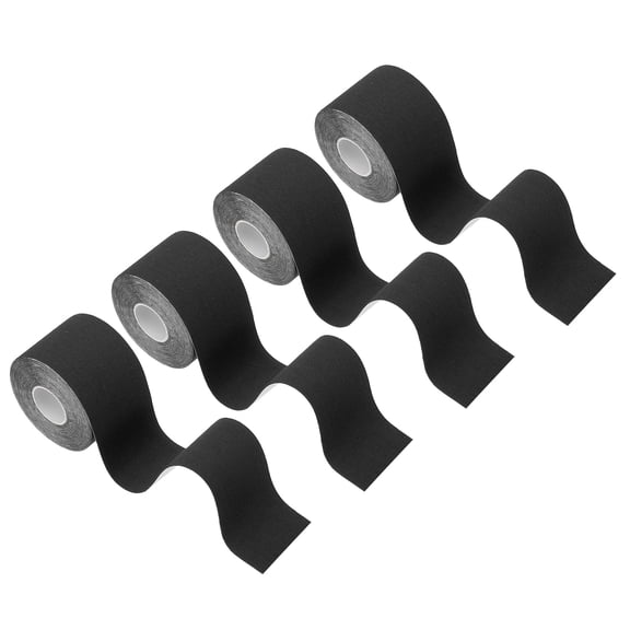 Uxcell Kinesiology Tape, Adhesive Cotton Sport Muscle Support Tapes Waterproof Elastic Tape for Knee Ankle Wrist Shoulder Black