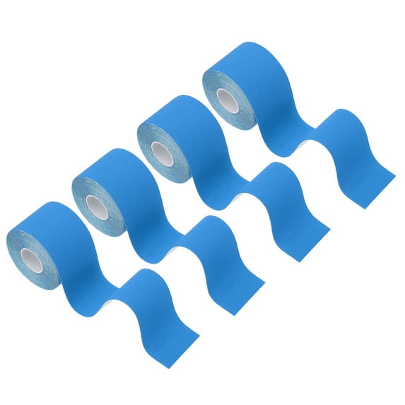 Uxcell Kinesiology Tape, Adhesive Cotton Sport Muscle Support Tapes Waterproof Elastic Tape for Knee Ankle Wrist Shoulder Blue