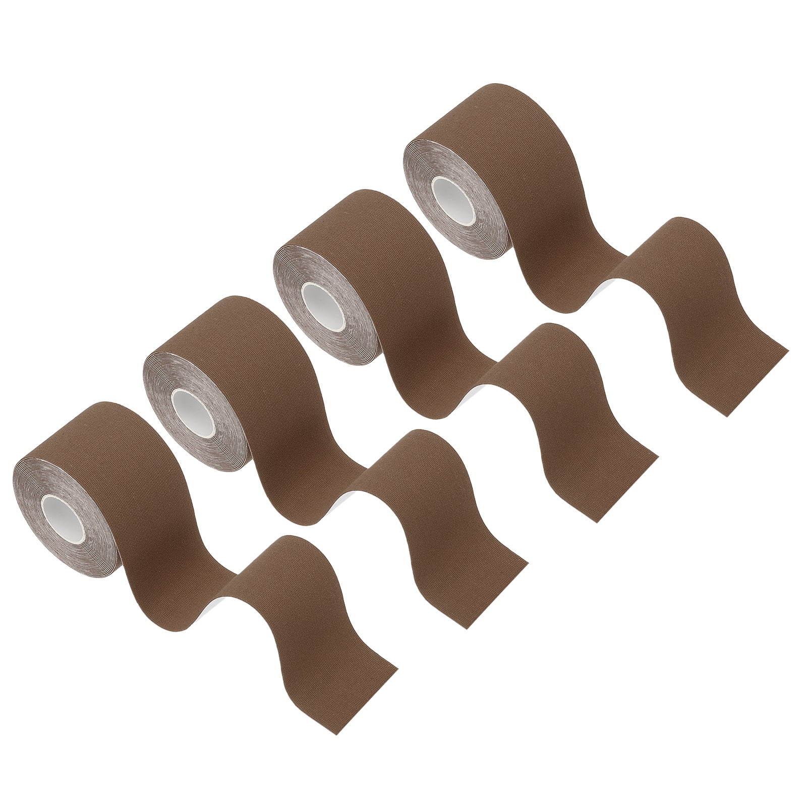 Uxcell Kinesiology Tape, Adhesive Cotton Sport Muscle Support Tapes Waterproof Elastic Tape for Knee Ankle Wrist Shoulder Brown