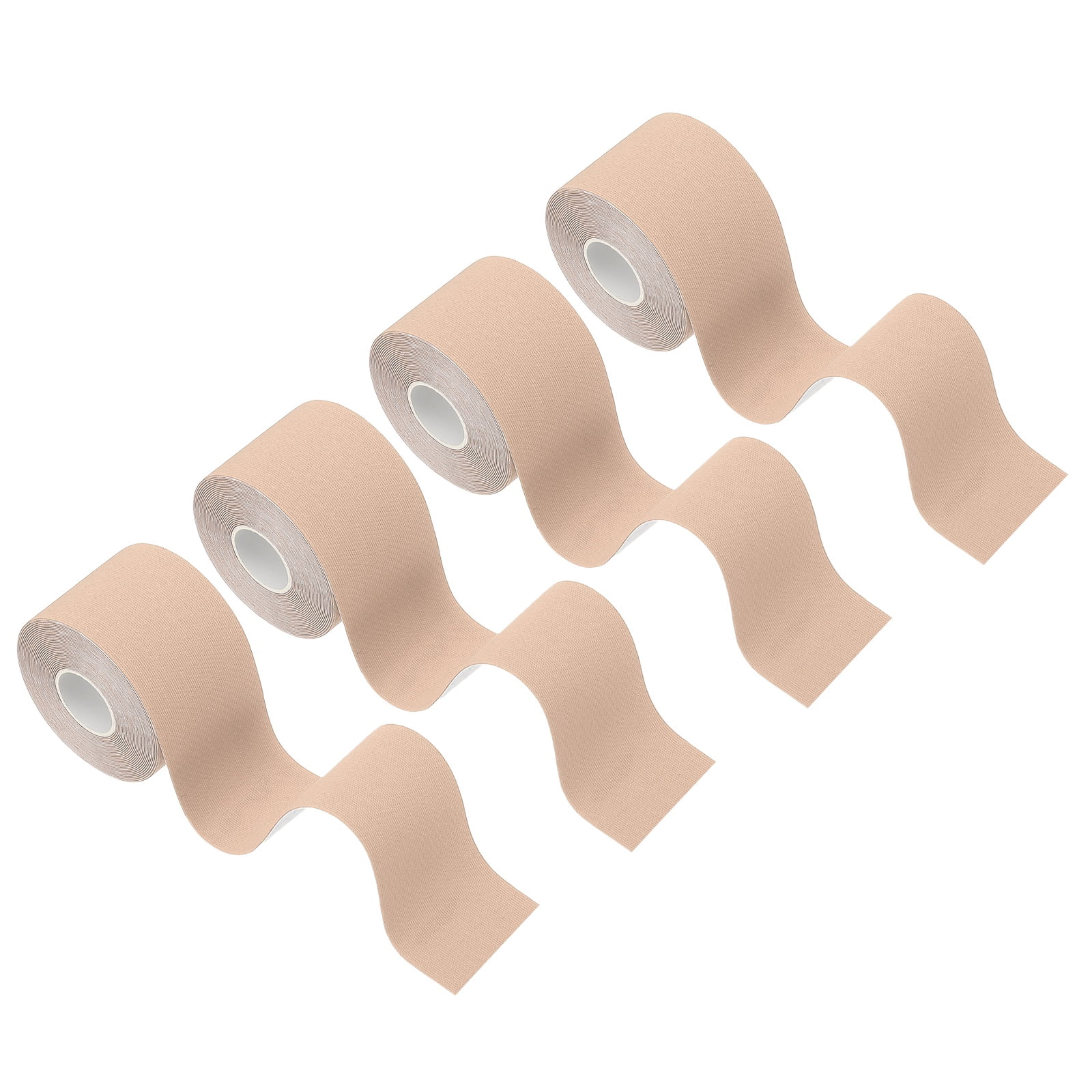 Uxcell Kinesiology Tape, Adhesive Cotton Sport Muscle Support Tapes Waterproof Elastic Tape for Knee Ankle Wrist Shoulder Light Skin Color