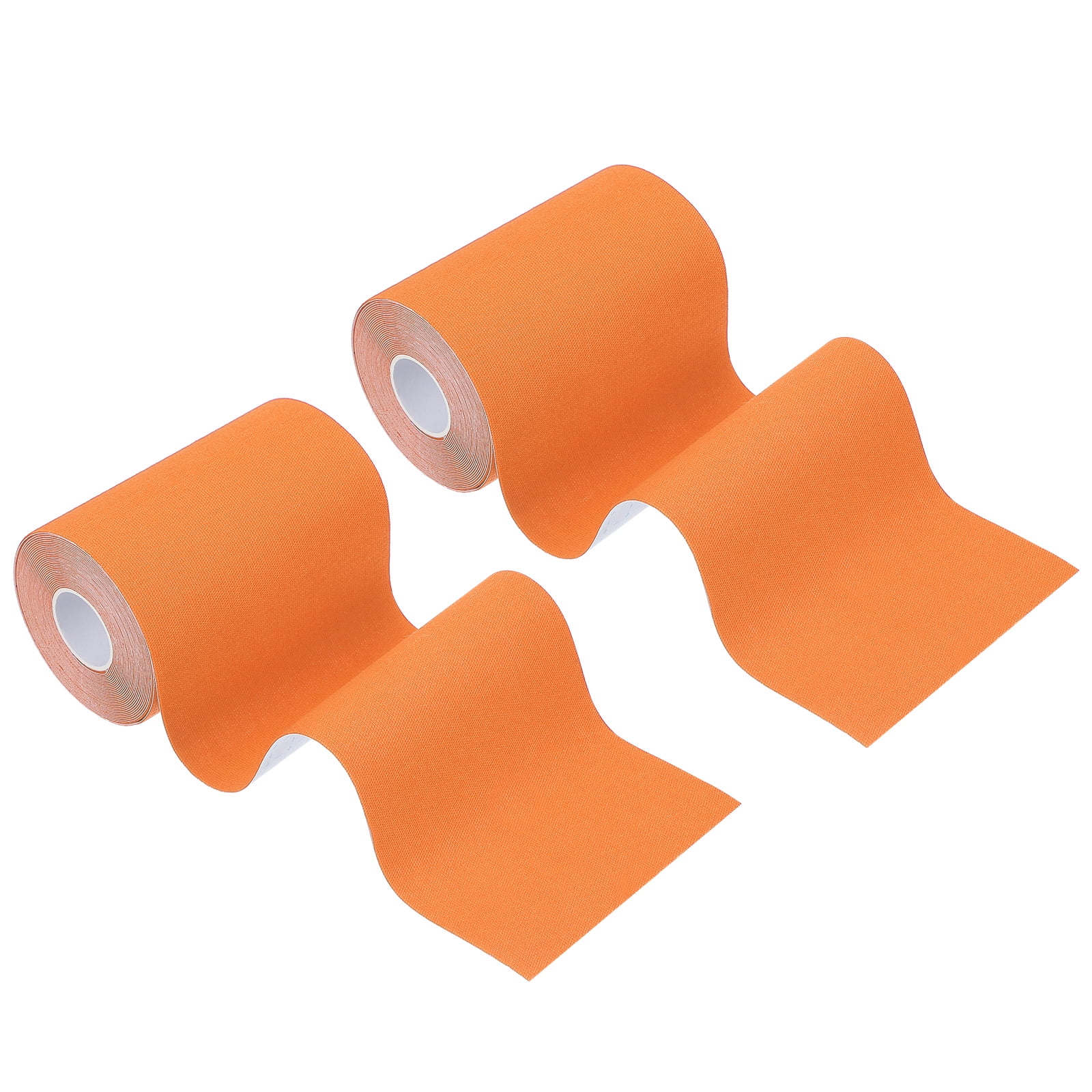 Uxcell Kinesiology Tape, Adhesive Cotton Sports Muscle Support Tape Waterproof Elastic Tape for Knee Ankle Wrist Orange