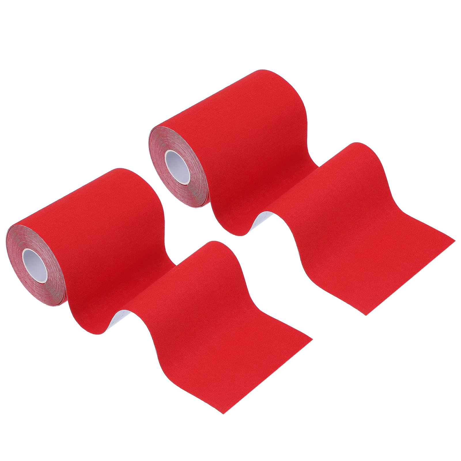 Uxcell Kinesiology Tape, Adhesive Cotton Sports Muscle Support Tape Waterproof Elastic Tape for Knee Ankle Wrist Red