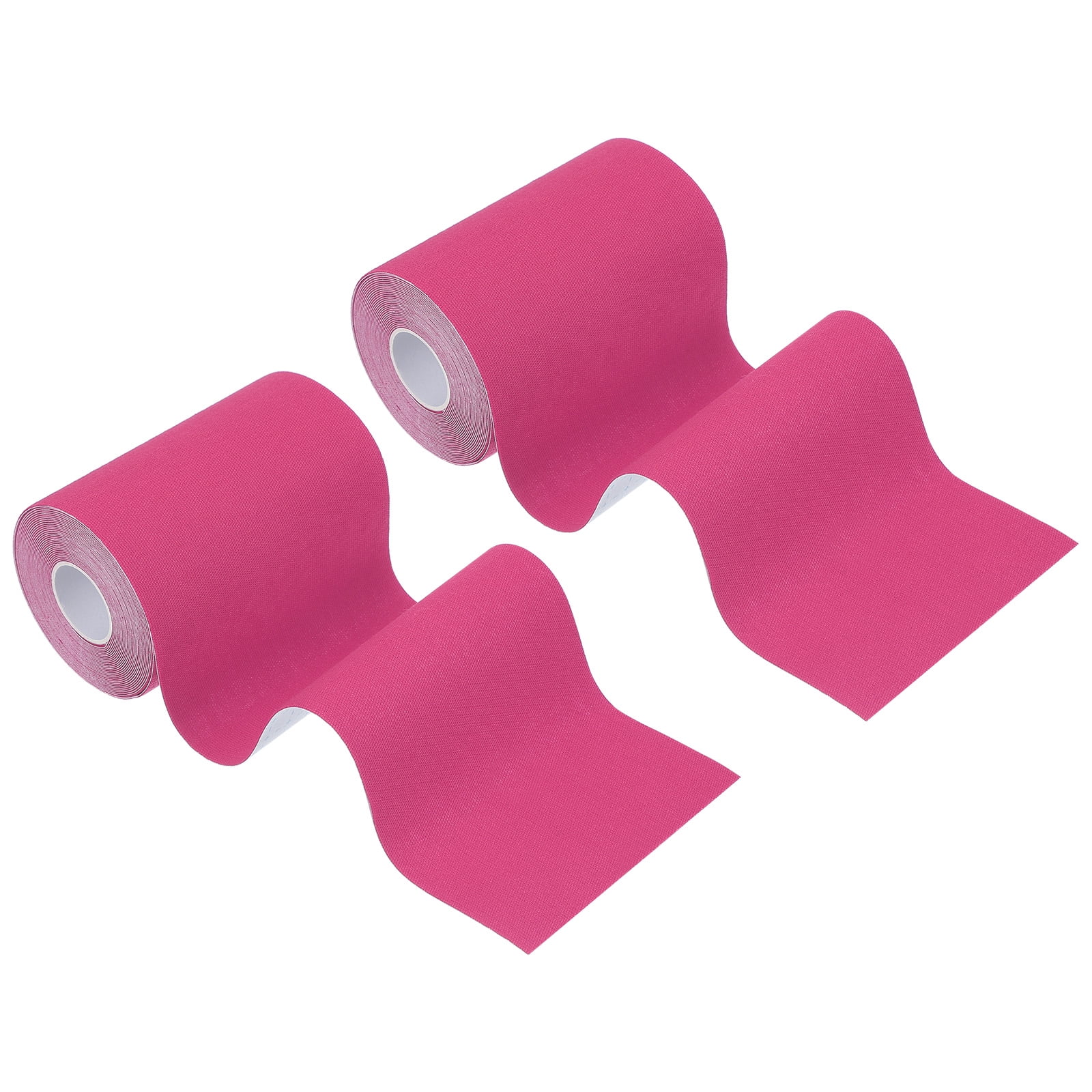 Uxcell Kinesiology Tape, Adhesive Cotton Sports Muscle Support Tape Waterproof Elastic Tape for Knee Ankle Wrist Rose Red