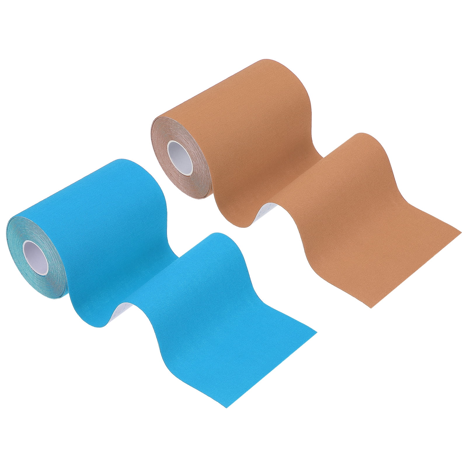 Uxcell Kinesiology Tape, Adhesive Cotton Sports Muscle Support Tape Waterproof Elastic Tape for Knee Ankle Wrist Skin Color/Sky Blue