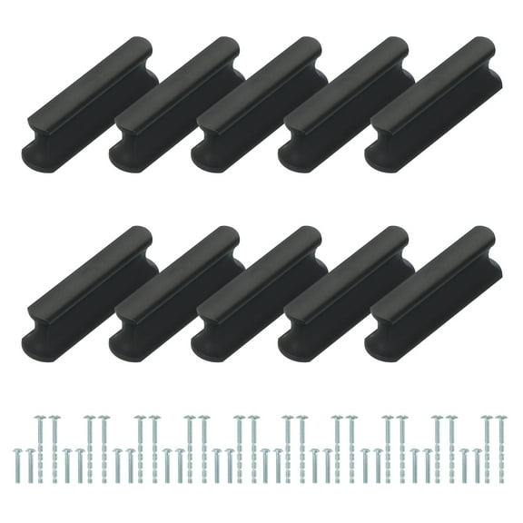 Uxcell Kitchen Cabinet Handles 1.26 Inch (32mm) Hole Center Cabinet Drawer Hardware Pulls, Black 10 Pack