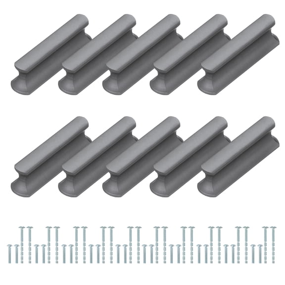 Uxcell Kitchen Cabinet Handles 1.26 Inch (32mm) Hole Center Cabinet Drawer Hardware Pulls, Gray 10 Pack