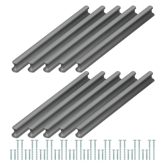 Uxcell Kitchen Cabinet Handles 6.3 Inch (160mm) Hole Center Cabinet Drawer Hardware Pulls, Gray 10 Pack