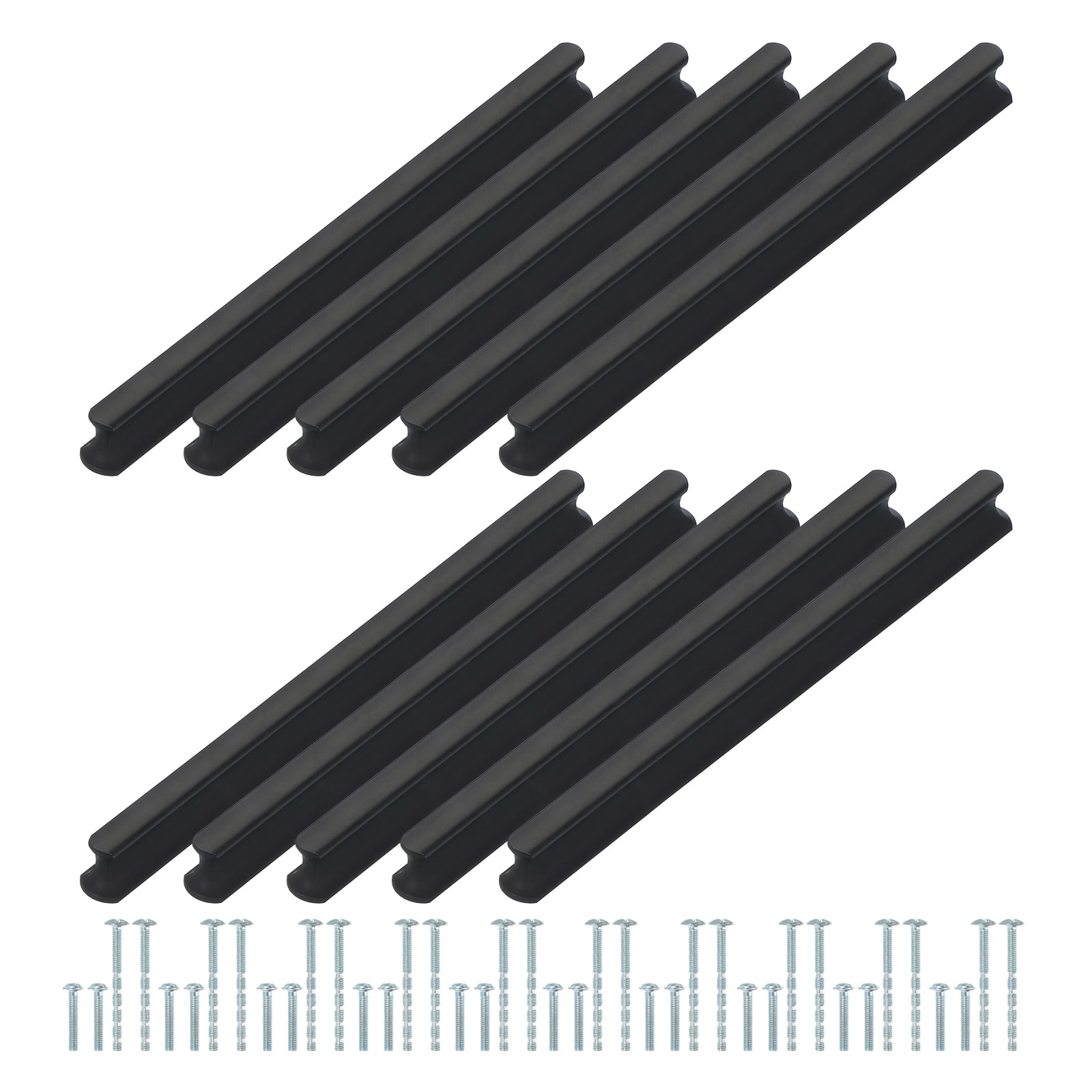 Uxcell Kitchen Cabinet Handles Hole Center Brushed Cabinet Pulls Kitchen Drawer Hardware for Cupboard Drawer Pulls Black 6.3 Inch (160mm)