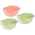 thumbnail image 1 of Uxcell Kitchen Rice Washing Bowl with Handle Vegetables Fruit Washing Basket Kitchen Drain Basket-Green+Pink 3Pcs, 1 of 6