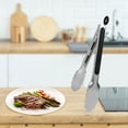 thumbnail image 1 of Uxcell Kitchen Tongs Silicone Grip Stainless Steel Cooking Tongs Black 9", 1 of 7