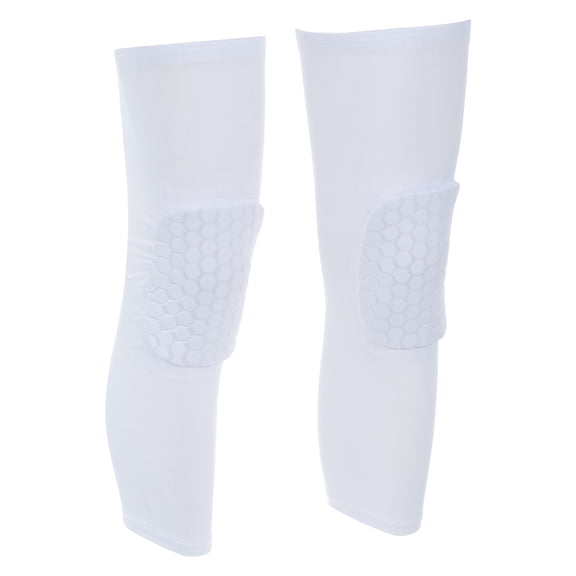 Uxcell Knee Pads, 2 Pack EVA Leg Sleeves Compression Knee Padding - White, Medium