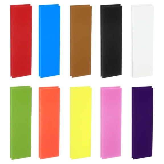 Uxcell 20 Pack Knife Handle Liner, 6.3" x 1.97" x 0.04" G10 Spacer Sheets Knife Handle Spacer Material for Knife Scales Slabs Making Supplies Tool, 10 Color