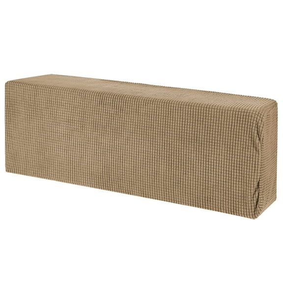 Uxcell Knitted Elastic Cloth Air Conditioner Covers Dustproof Light Brown