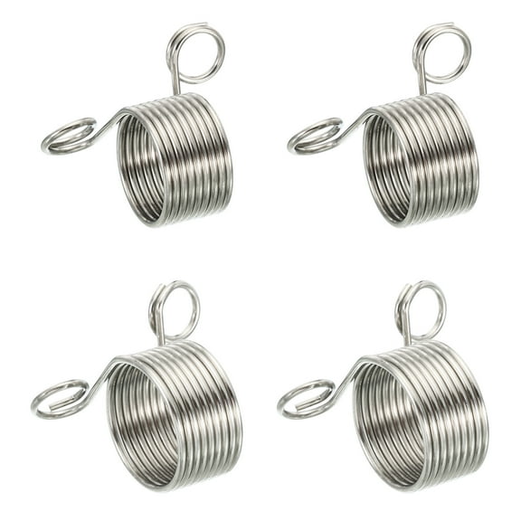 Uxcell Knitting Crochet Loop Ring for Fingers, 2 Set Adjustable Metal Yarn Tension Ring, Silver