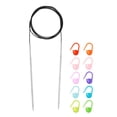 thumbnail image 1 of Uxcell Knitting Needles Size US 3(3.25mm) Circular Needle 47 Inch(120cm) Round Metal Stainless Steel Needle for Handmade Projects DIY Knitting, 1 of 7