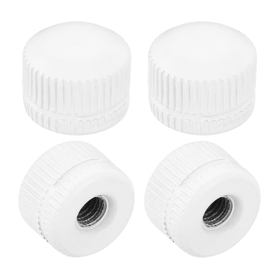 Uxcell Knurled Acorn Nuts M6-1.0x14 Carbon Steel, Threaded Cap Nuts Hand Knob Nuts for Household Light Fixture Electronics Machinery Auto Precision Equipment ( White Baking Paint/ 10 Pcs)