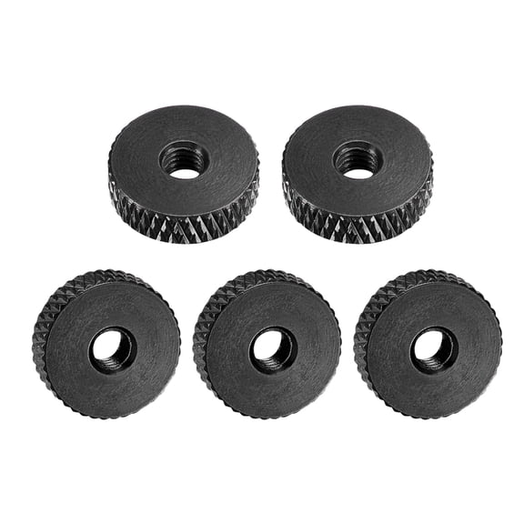Uxcell Knurled Nut - Thumb Nuts Lock Adjusting Nuts Aluminum Alloy Black