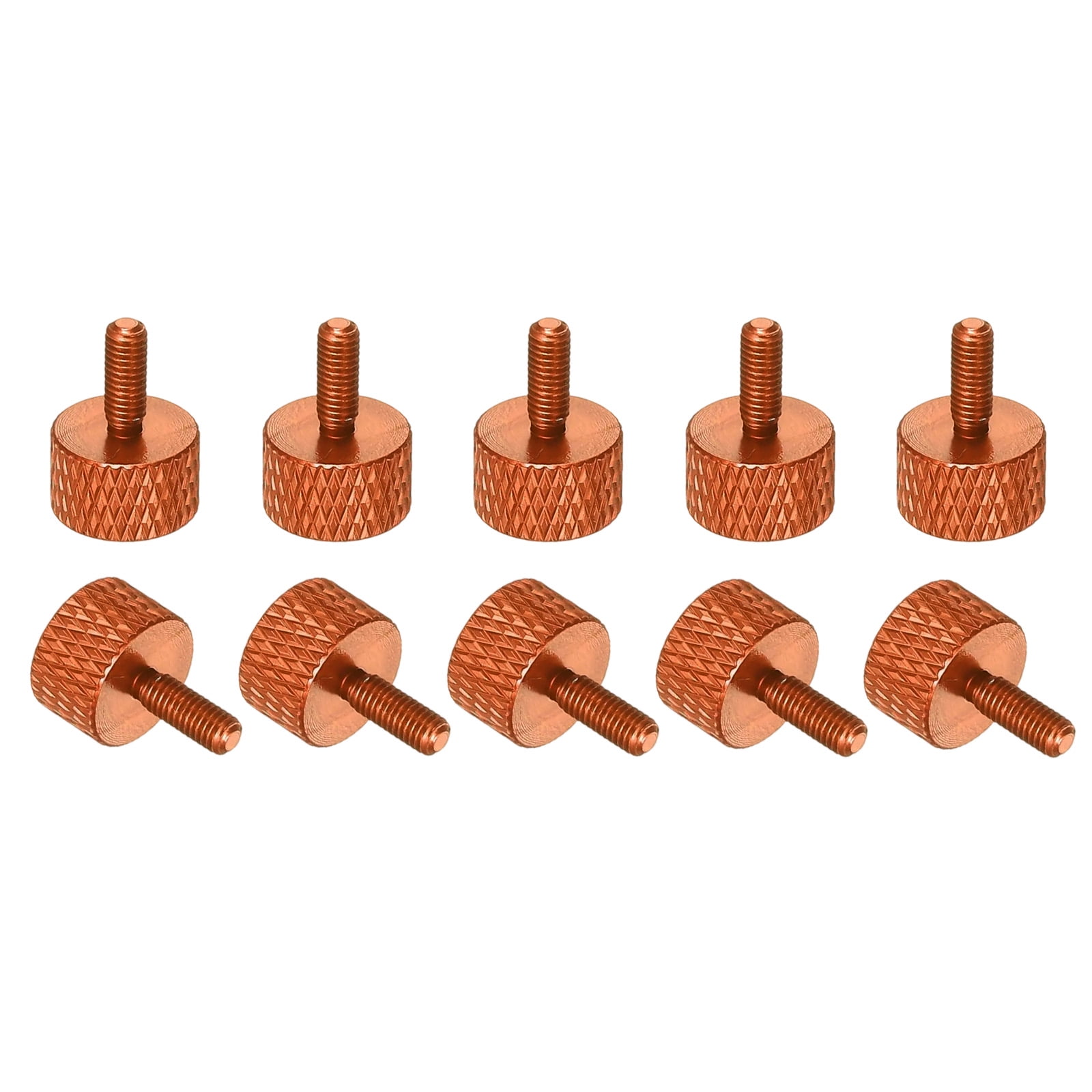 Uxcell Knurled Thumb Screw, Aluminum Alloy Flat Knurled Head Fasteners ...