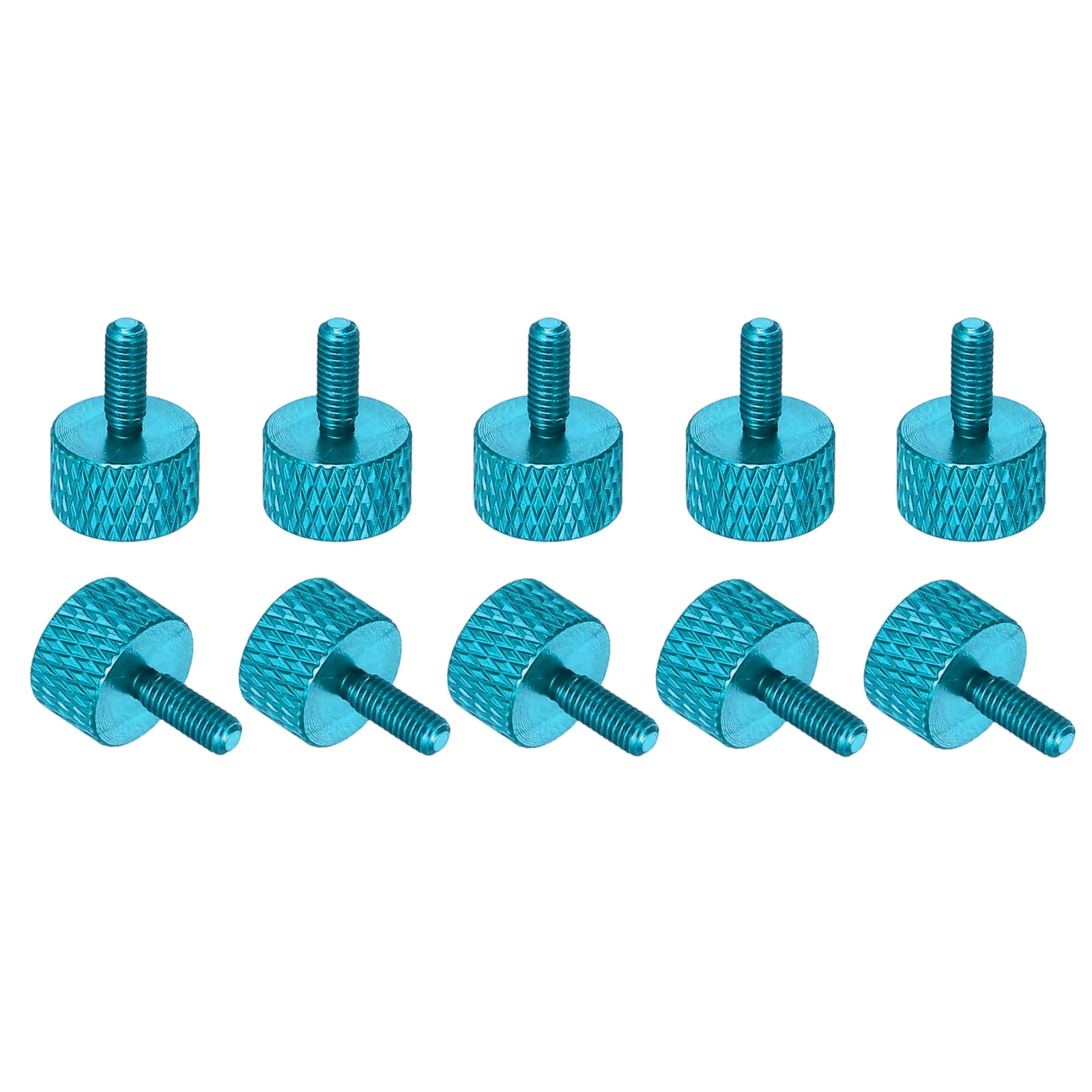 Uxcell Knurled Thumb Screw, Aluminum Alloy Flat Knurled Head Fasteners ...