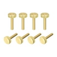 thumbnail image 1 of Uxcell Knurled Thumb Screws, M4x20mm Flat Brass Bolts Grip Knobs Fasteners 8Pack, 1 of 4