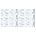 thumbnail image 1 of Uxcell Korean Keyboard Stickers Universal Keyboard Cover Frosted, White Background Black Lettering 6pcs, 1 of 5