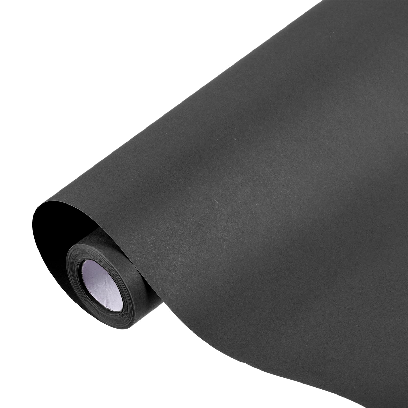 Uxcell Kraft Wrapping Paper Roll, 15" x 433"(36 ft) Decorative Paper for Gift Wrapping Bouquet Flower Bulletin Board Art Painting Craft Packaging Shipping, Black 80GSM