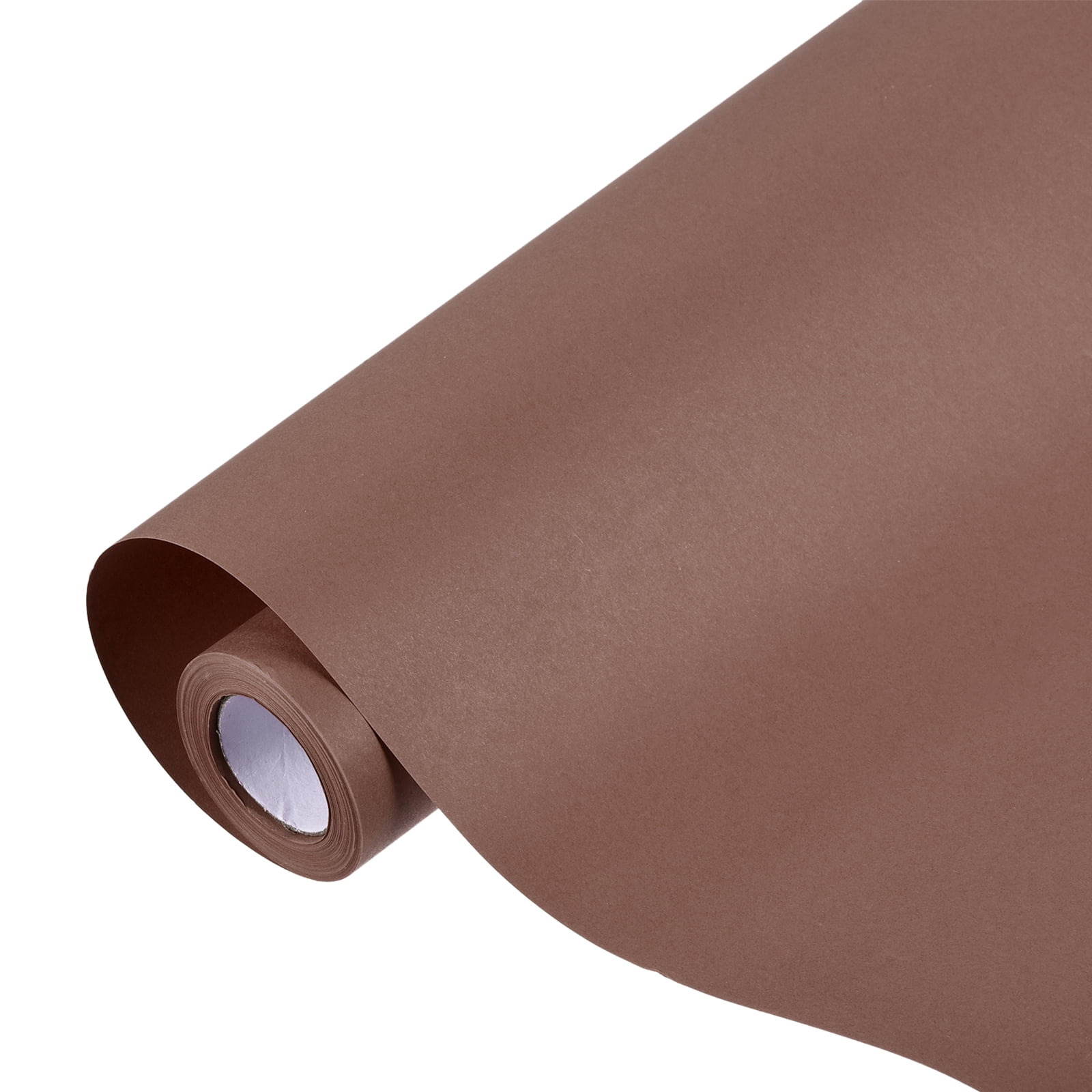 Uxcell Kraft Wrapping Paper Roll, 15" x 433"(36 ft) Decorative Paper for Gift Wrapping Bouquet Flower Bulletin Board Art Painting Craft Packaging Shipping, Coffee Color 80GSM