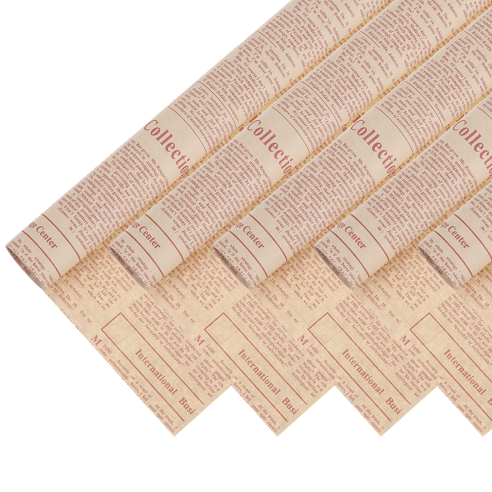 Uxcell Kraft Wrapping Paper Roll, 28x20" News Paper Gift Paper Wrapper