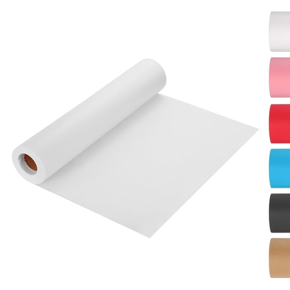 Uxcell Kraft Wrapping Paper Roll, 393''x13.7'' Decorative Paper with Shrink Film for Gift Wrapping Bouquet Flower Bulletin Board Art Painting Craft Packaging Shipping, White