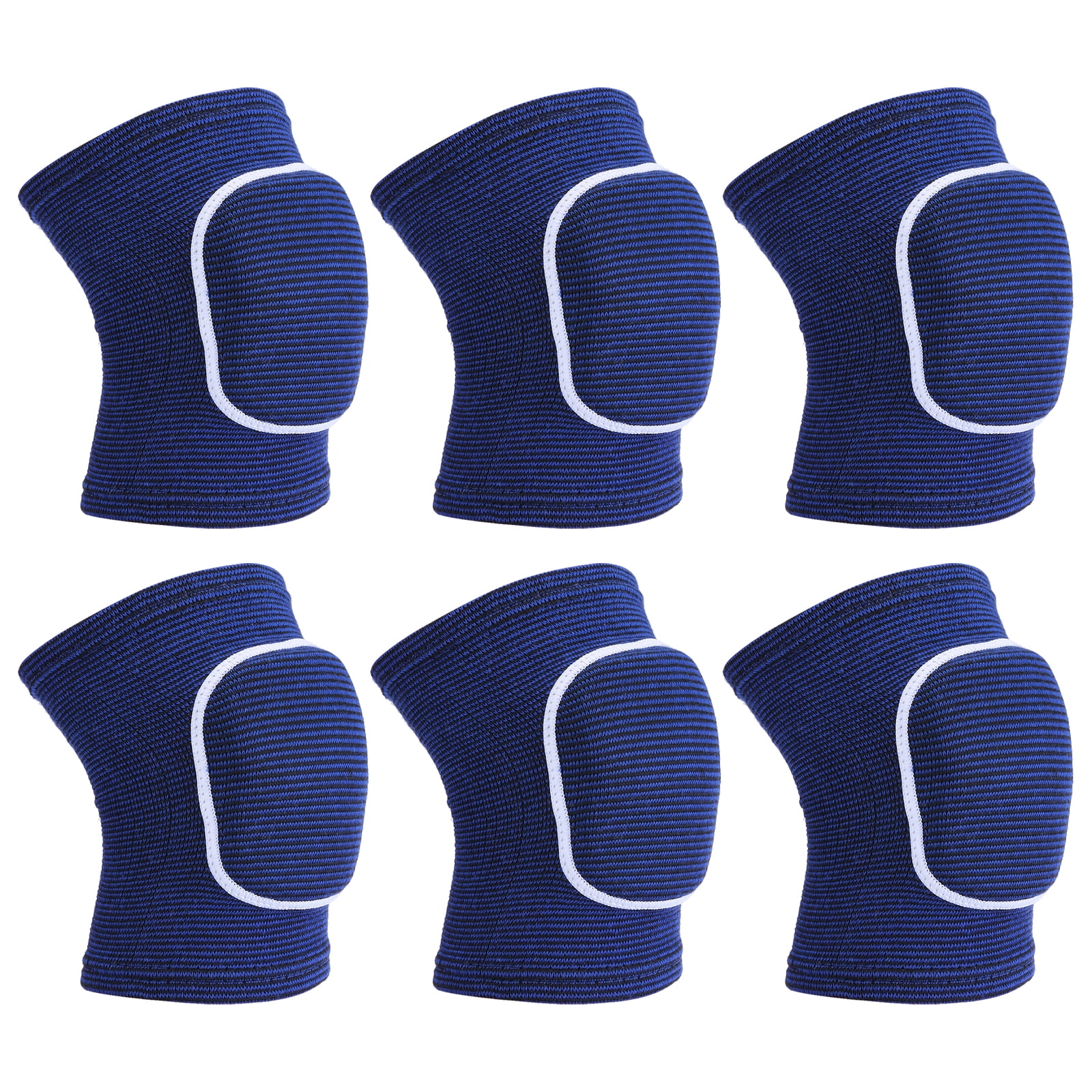Uxcell L Protective Knee Pads Volleyball Knee Pads Sponge Knee Pads Brace, Blue 3 Pairs