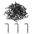thumbnail image 1 of Uxcell L-Shape Screw Hooks Carbon Steel 7 Shape Right Angle Medal Hooks Fit for Hanging Home Workplace Office 1 Inch, 1 of 6