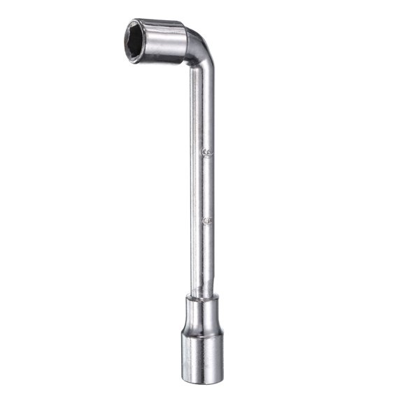 Uxcell L Shaped Angled Hex Socket Wrench 9mm 45# Steel Double Ended Metric 6 Point Tubular Socket Spanner for General Repairing