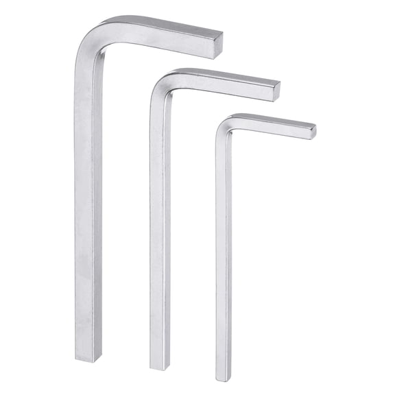 Uxcell L-Shaped Square Head Wrench 3mm/4mm/5mm Carbon Steel L-Key 4 Points Metric Bolt Wrenches for Basic Home Repair