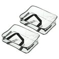 thumbnail image 1 of Uxcell L Size Clear Toiletry Bag Makeup Cosmetic Pouch with Zipper Handle, Black 2 Pack, 1 of 6