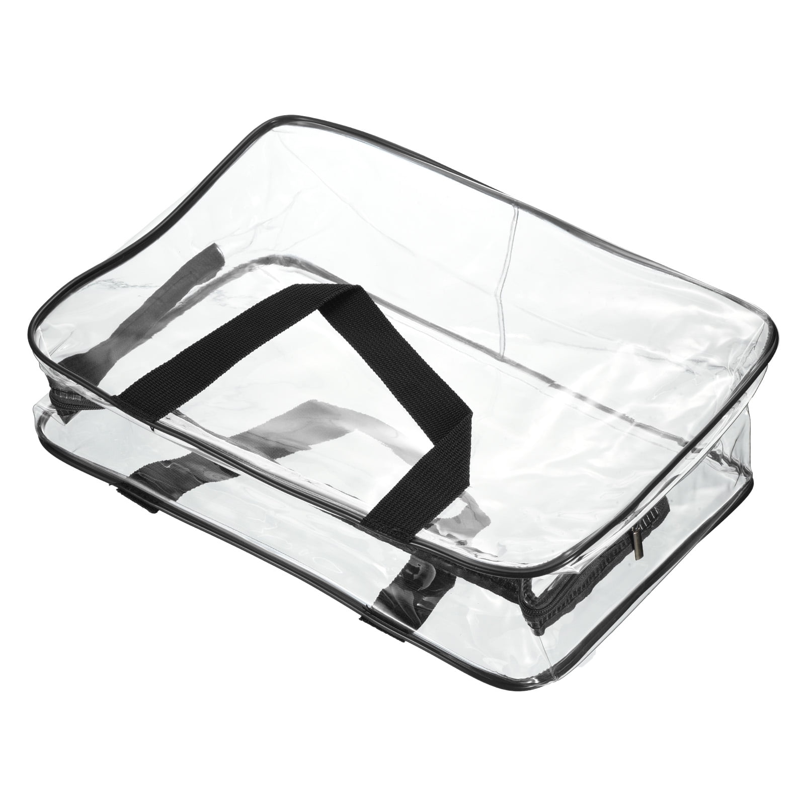 Uxcell L Size Clear PVC Toiletry Bag Makeup Cosmetic Pouch with Zipper