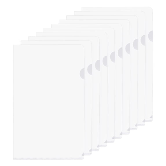 Uxcell L Type Folders 10 Pack A4 Plastic File Project Pockets Clear ...