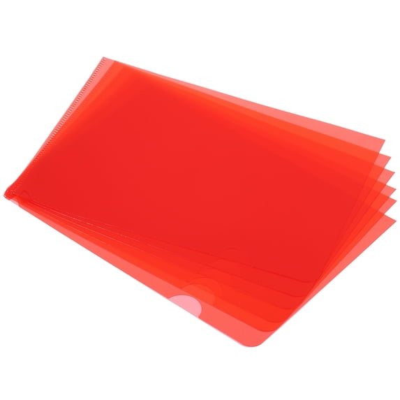 Red Transparent Folder Uxcell L Type Folders A5 Plastic Clear Folder File Jacket Sleeves, Red ...