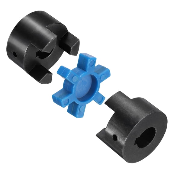 Uxcell L075 Flexible Elastic Shaft Coupling, 5/8" to 11/16" Bore L-Jaw Coupling Coupler Set Rubber Spider Motor Connector for Log Splitter Hybrid Equipment