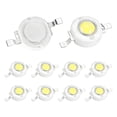 thumbnail image 1 of Uxcell LED Lamp Beads 1.8-3.4V 600-700ma White 10 Pcs - High Power LED Chip COB Light Emitter Components Bulb Lamp for Experiments Indicator Lights DIY Decorative Lighting, 1 of 6