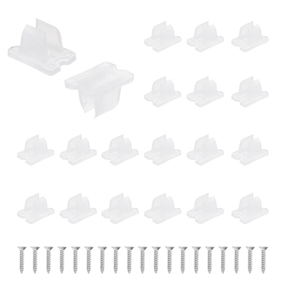 Uxcell LED Neon Mounting Clips Holder, Fixing Clamps Fit 6x12mm LED Neon Soft Light Strip, One Hole 20pcs